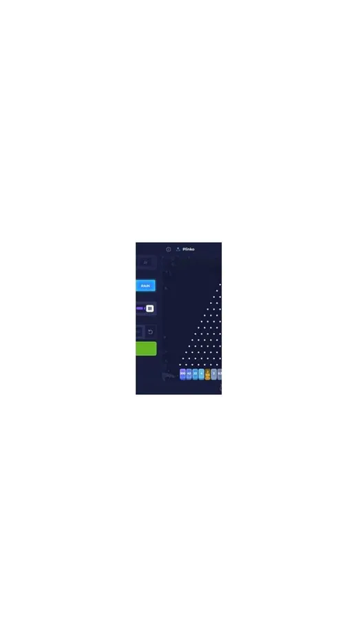 Interface do jogo Plinko no Riobet